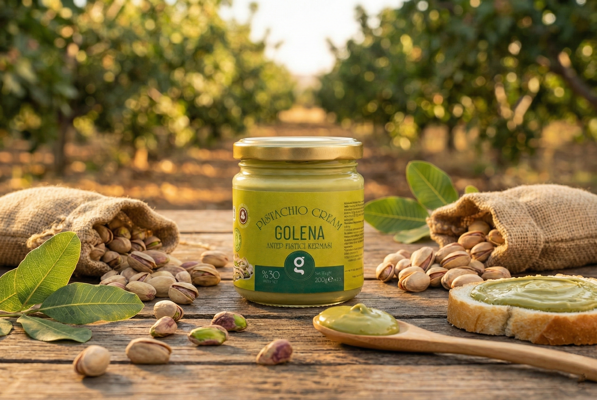 Sürülebilir Şeker Ilavesiz Antep Fıstığı Kreması - Görsel 3